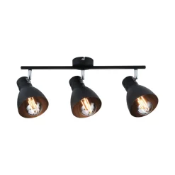 Paulmann Davy loftlampe, sort, 3 lyskilder