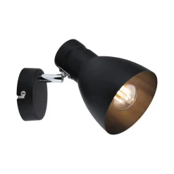 Paulmann Davy væglampe, sort, 1 lyskilde