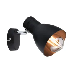 Paulmann Davy væglampe, sort, 1 lyskilde