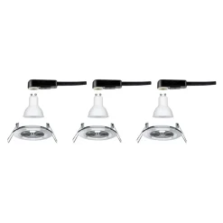 Paulmann 3-delt spot Nova rund, IP44 dæmpbar krom