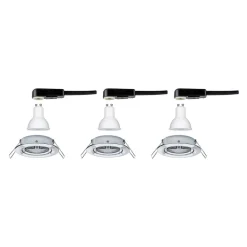 Paulmann 3-delt spot Nova rund vippes/dæmpes, krom