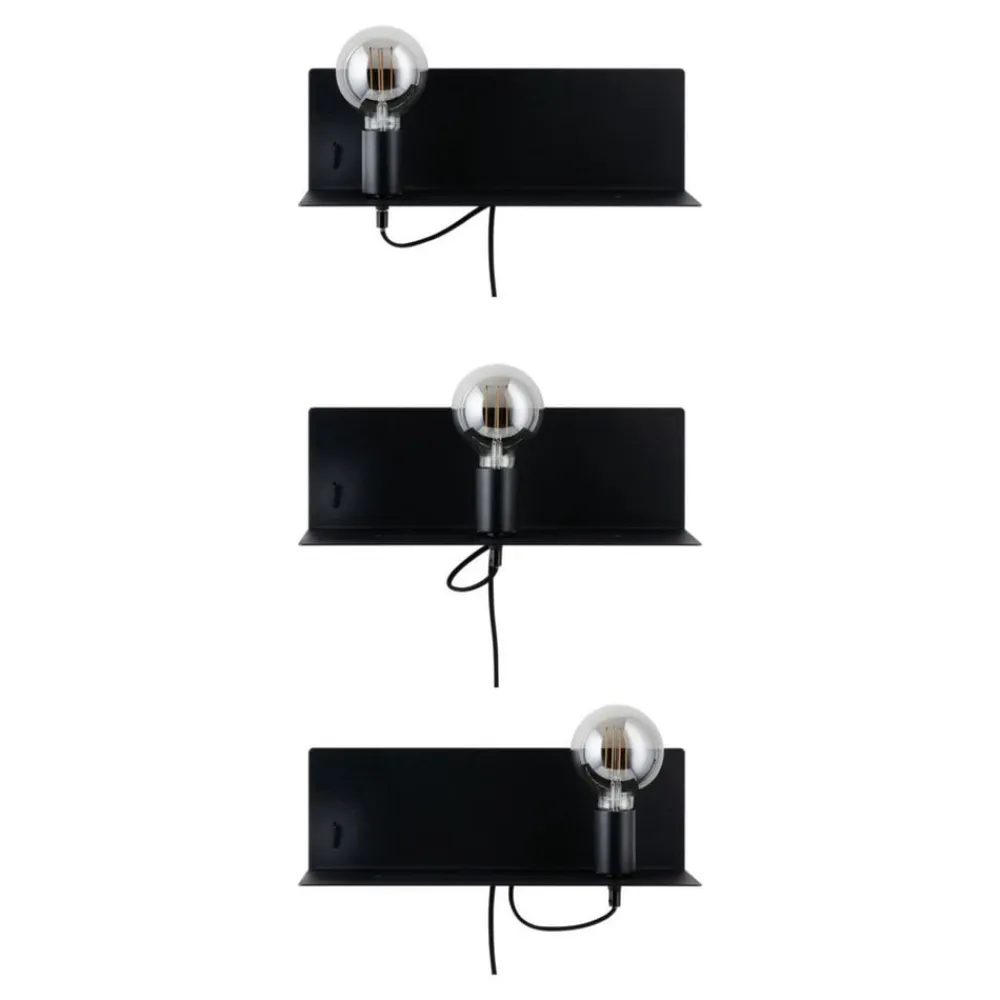 Paulmann Væglamper|Væglamper>Devara væglampe med hylde, sort