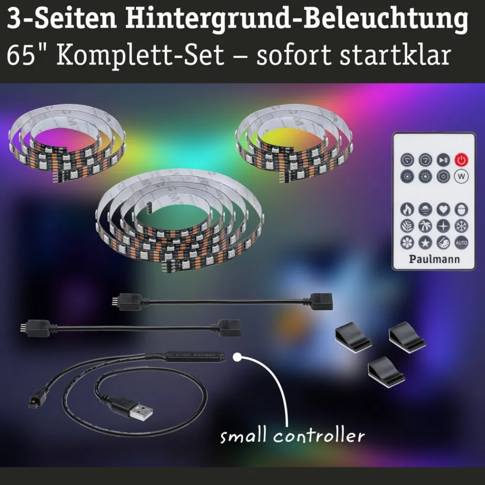 Paulmann Dekorationsbelysning|Led Strips>EntertainLED LED-Strip RGB TV-apparat 65 tommer