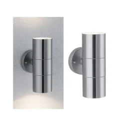 Paulmann Væglamper>Flame udendørs væglampe med 2 lyskilder i stål