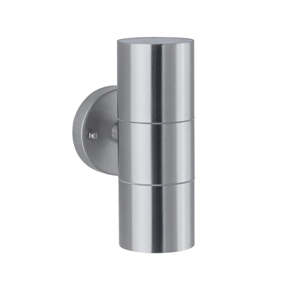 Paulmann Væglamper>Flame udendørs væglampe med 2 lyskilder i stål