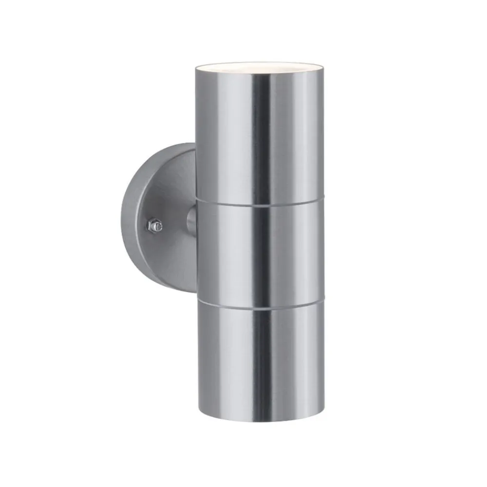 Paulmann Væglamper>Flame udendørs væglampe med 2 lyskilder i stål