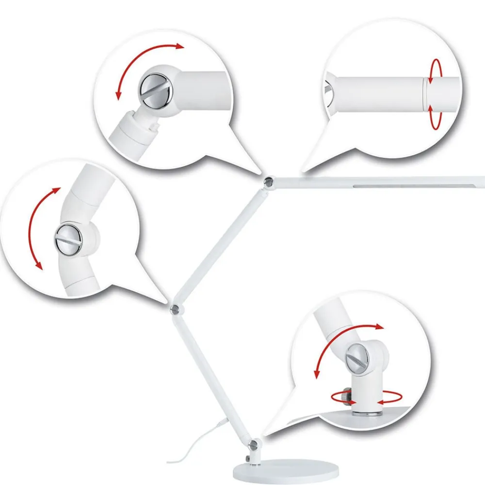 Paulmann Bordlamper>FlexBar LED-skrivebordslampe, hvid