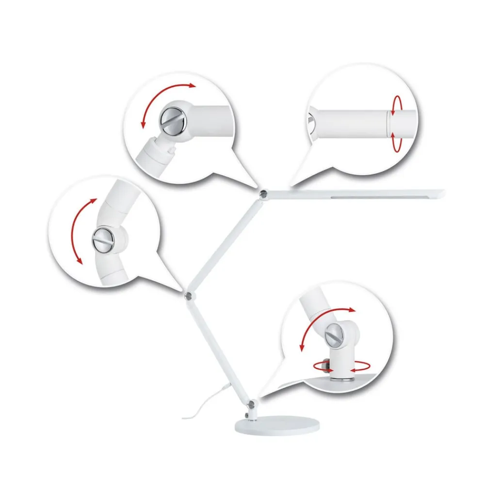 Paulmann Bordlamper>FlexBar LED-skrivebordslampe, hvid