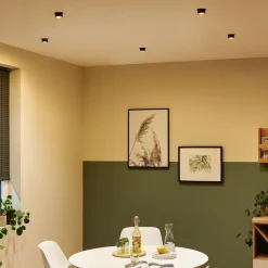 Paulmann Loftlamper|Indbygningsspots>Gil LED indbygget sort mat/guld