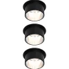Paulmann Indbygningsspots|Spotlights>Gil LED-indbygning, mat sort/jer, 3 stk