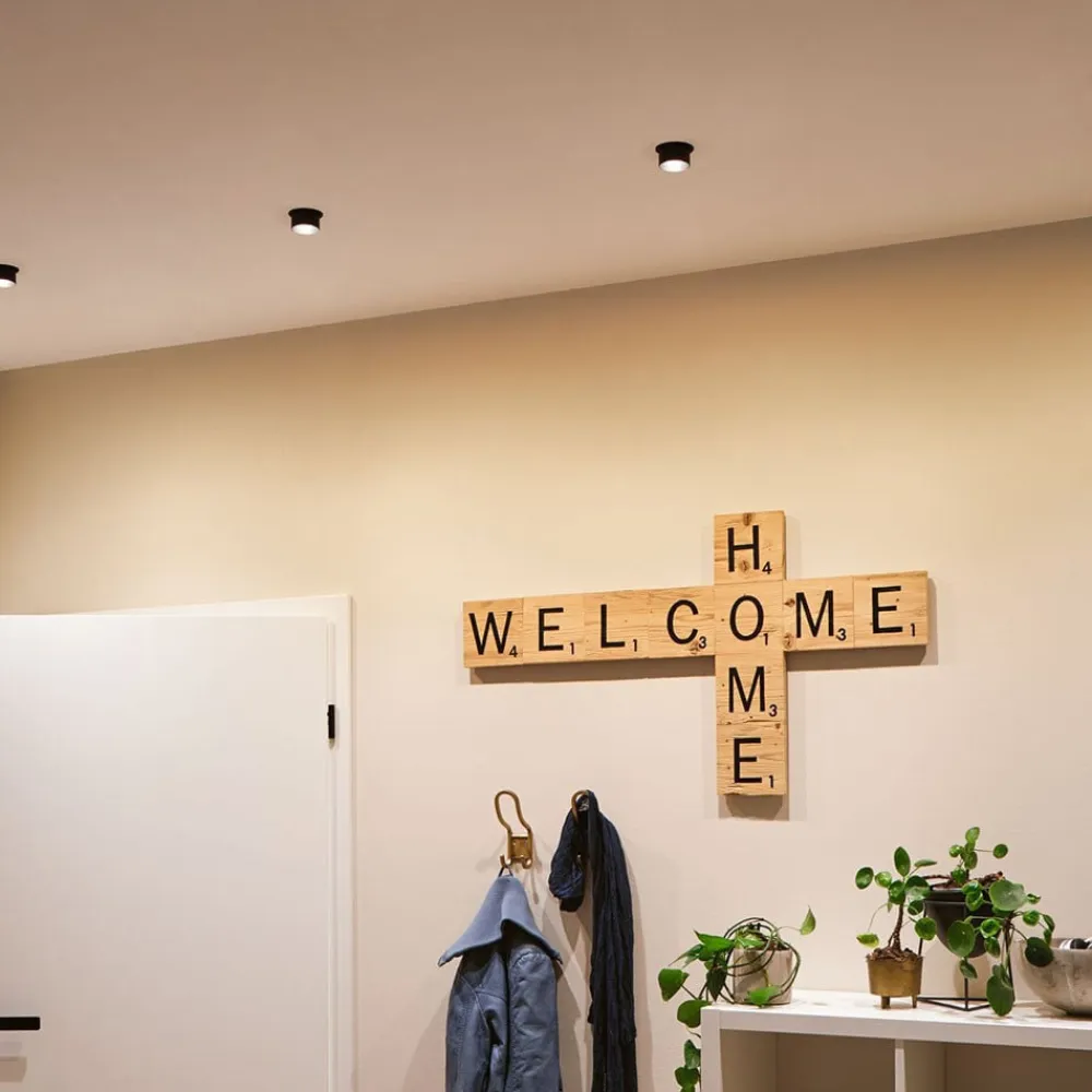 Paulmann Indbygningsspots|Spotlights>Gil LED-indbygning, mat sort/jer, 3 stk