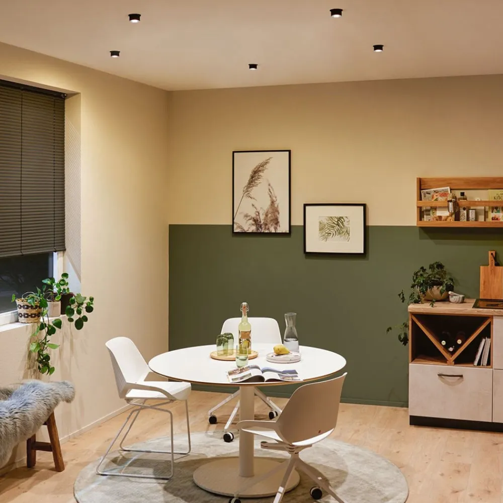 Paulmann Indbygningsspots|Spotlights>Gil LED-indbygning, mat sort/jer, 3 stk