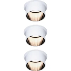Paulmann Gil LED-indbygning, hvid/mat sort, 3 stk