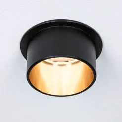 Gil LED-indbygning, mat sort/guld, 3 stk^Paulmann Discount