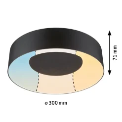 HomeSpa Casca loftlampe Ø30cm sort^Paulmann Hot