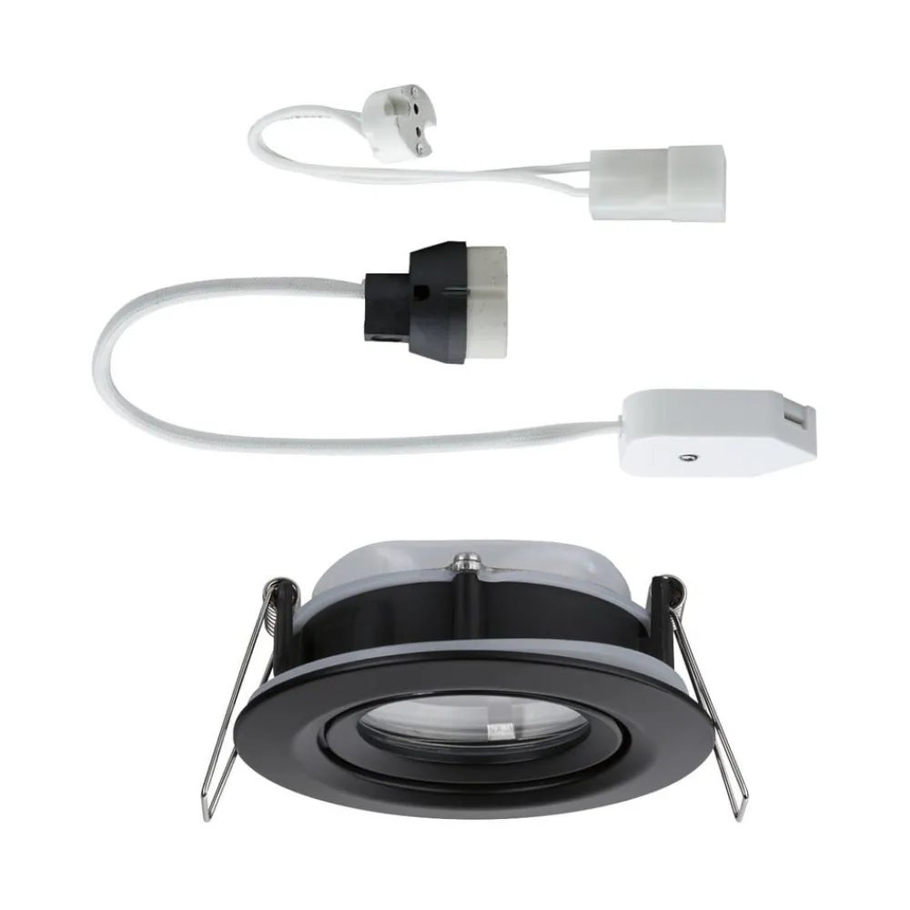 Paulmann indbygningslampe Nova Plus sort Ø 9 cm GU5.3/GU10 IP65