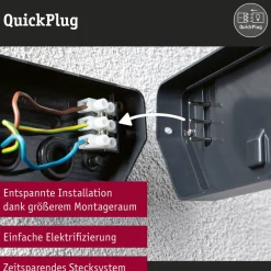 Juntea LED stibelysning, aluminium, antracit, sensor^Paulmann New