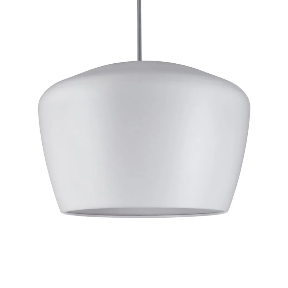 Paulmann lampeskærm Pom, hvid, Ø 35 cm, metal