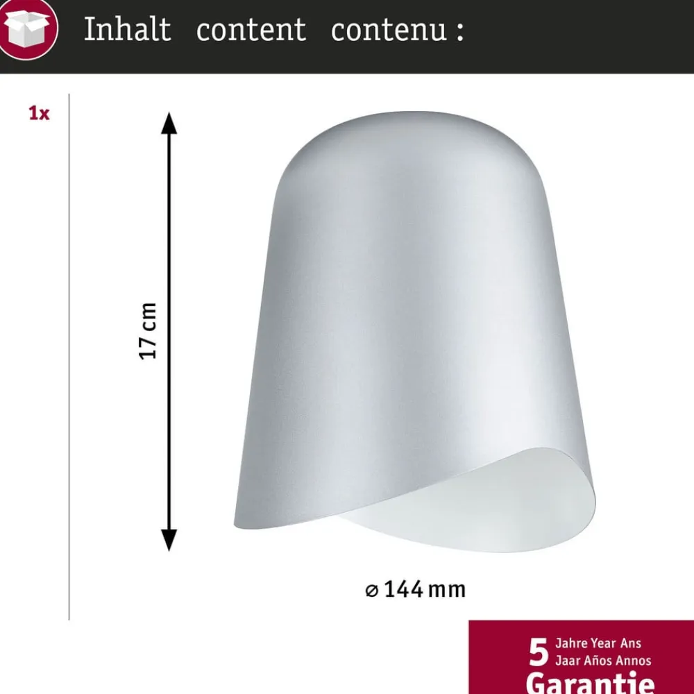 Paulmann Skinnesystem>lampeskærm U-Rail Alvaro hvid/krom DecoSystems