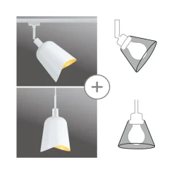 lampeskærm U-Rail Alvaro hvid/guld DecoSystems^Paulmann