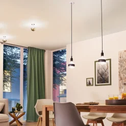 LED E27 6,5 W G125 ringspejl, sort^Paulmann