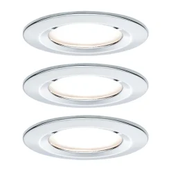 Paulmann Loftlamper|Indbygningsspots>LED indbygningsspot Nova Coin 3 krom rund dæmpbar