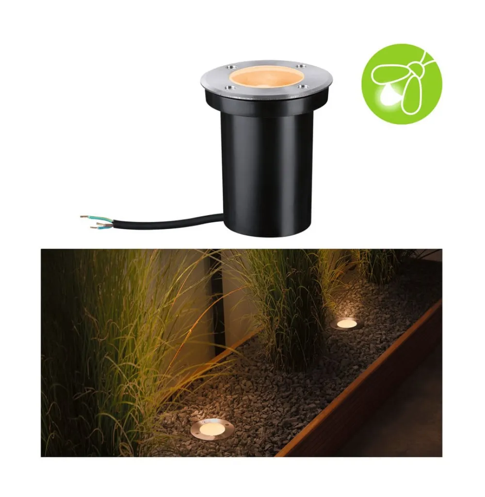 Paulmann Nedgravet Udebelysning>LED nedgravningslampe 94732, Ø 11 cm, stål