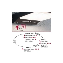 LED solcelle-væglampe Ronas, sensor, dybde 25^Paulmann Best