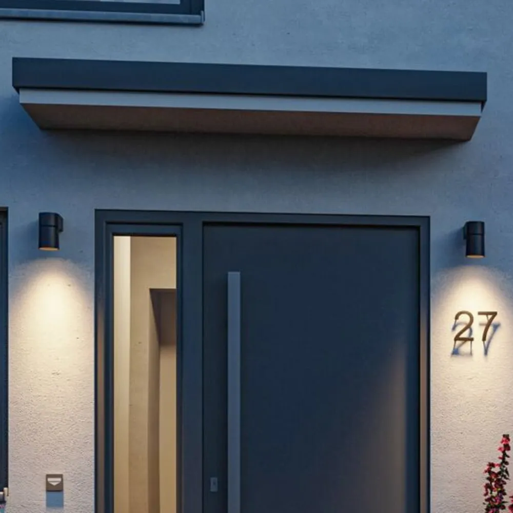 Paulmann LED udendørs væglampe Kimu, antracit, 3.000 K