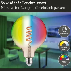 LED-globe G125 ZigBee E27 6,3W guld RGBW^Paulmann Hot