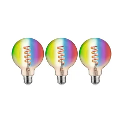 Paulmann Filament Pære|Smarte Lyskilder>LED-Globe G95 ZigBee E27 6,3W RGBW 3er