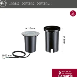 Paulmann LED-gulvlampe til indbygning Gulv, rund, RGBW, zigbee