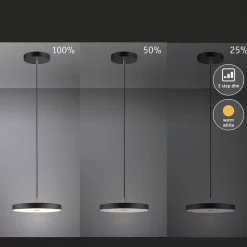 Paulmann LED-hængelampe Hildor, sort Ø 31 cm 3-trins dæmpbar