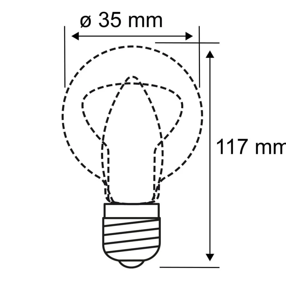 Paulmann Filament Pære>LED-kertepære E14 5W, dim to warm