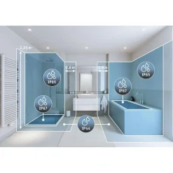 LED-loftlampe Volea, hvid/sølv Ø 40 cm IP44 dæmpbar^Paulmann Discount