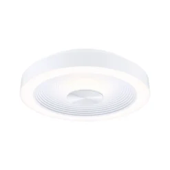 Paulmann LED-loftlampe Volea, hvid/sølv Ø 32 cm IP44 dæmpbar