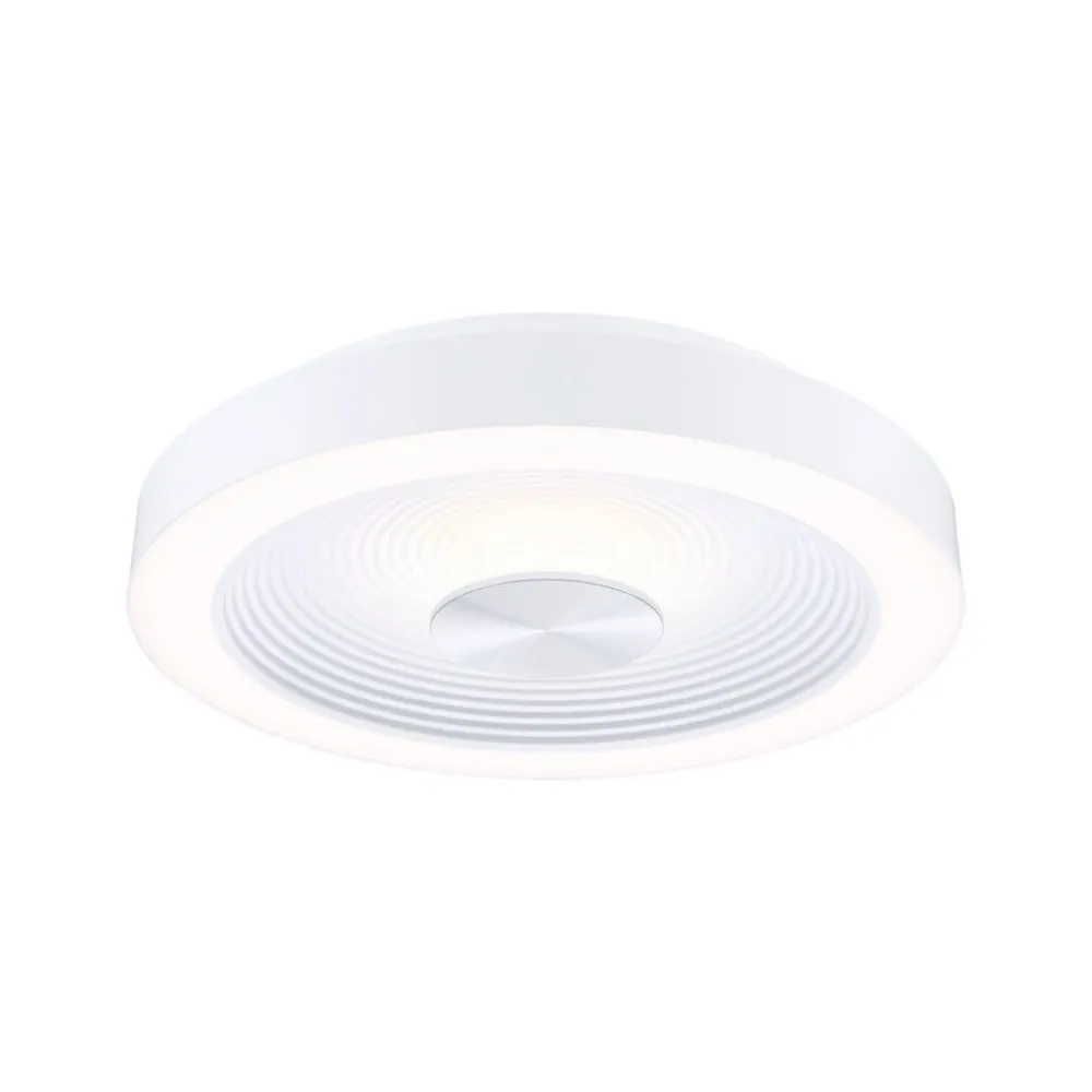 Paulmann LED-loftlampe Volea, hvid/sølv Ø 32 cm IP44 dæmpbar