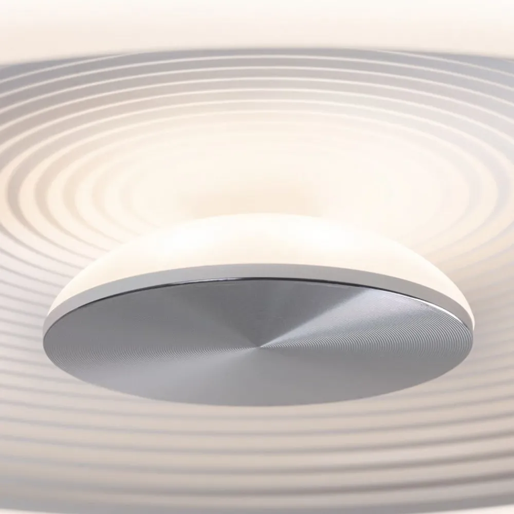 Paulmann LED-loftlampe Volea, hvid/sølv Ø 32 cm IP44 dæmpbar