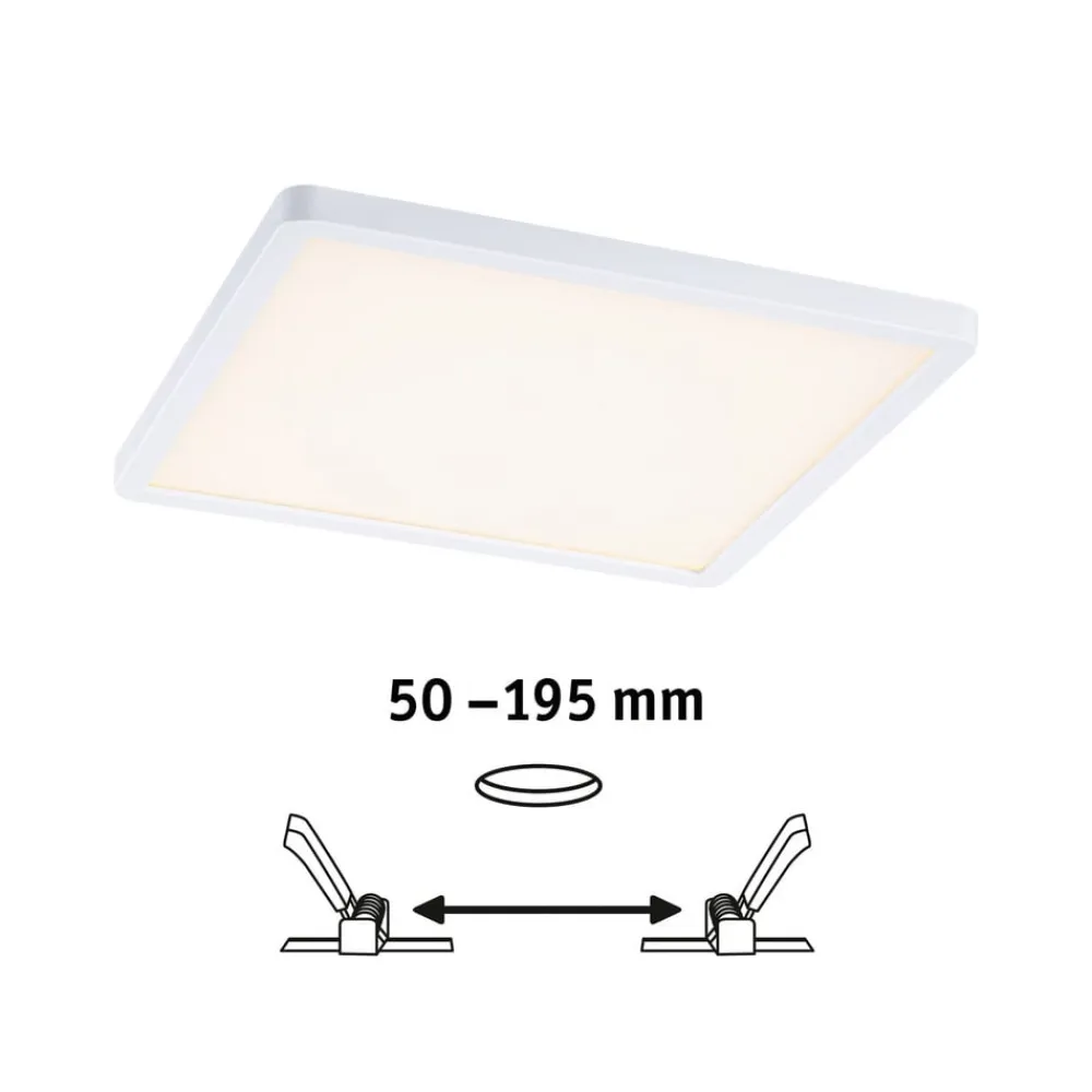 Paulmann Loftlamper|Indbygningsspots>LED-panel Areo dimtowarm kantet hvid 23cm