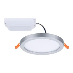 Paulmann LED-panel Areo 4.000 K rund krom 11,8cm