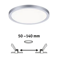 Paulmann LED-panel Areo 4.000 K rund krom 17,5cm