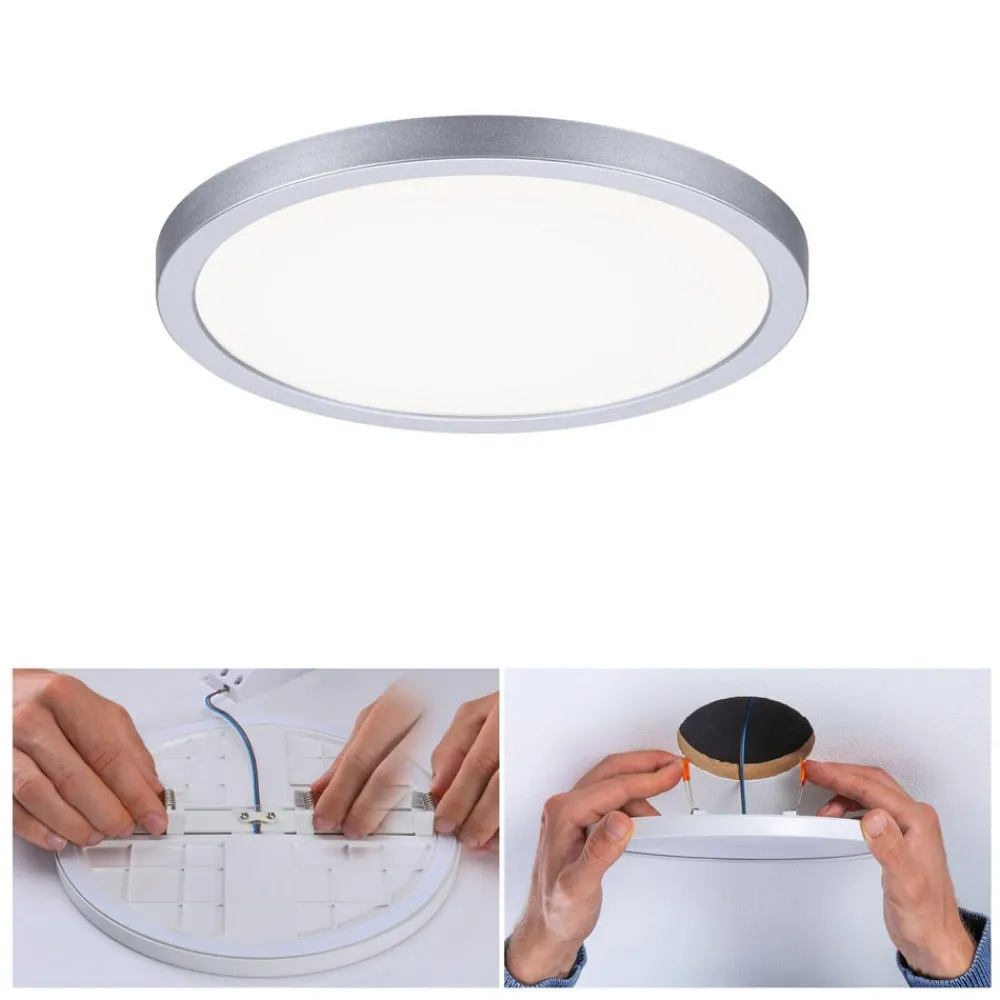 Paulmann LED-panel Areo 4.000 K rund krom 17,5cm