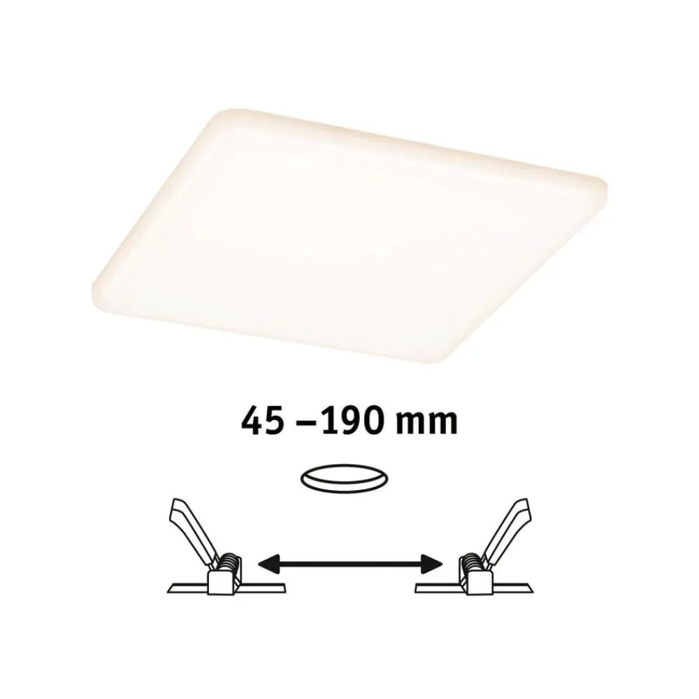 Paulmann Loftlamper|Indbygningsspots>LED-panel Veluna 3.000K kantet, 18,5cm