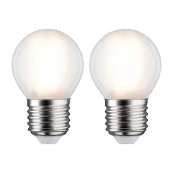 Paulmann LED-pære E27 5 W 2.700 K mat, 2 stk.