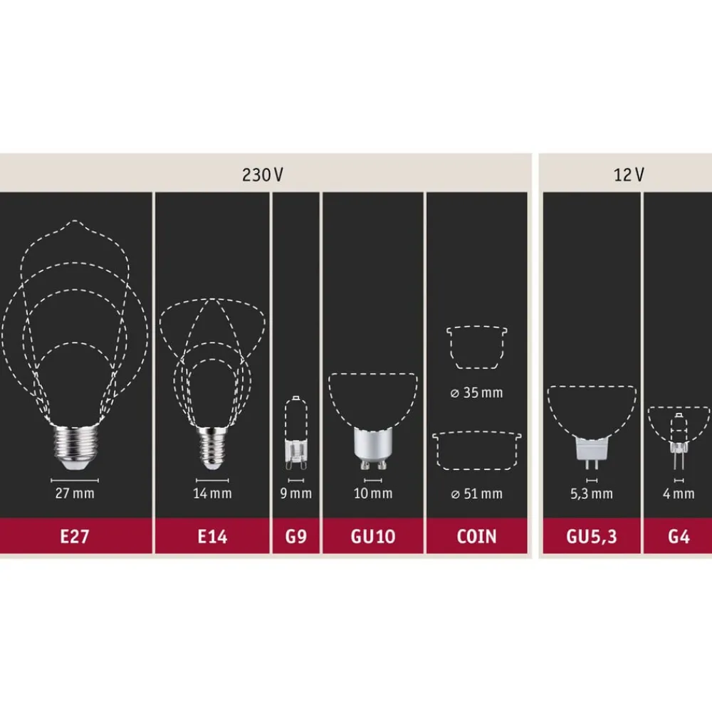 Paulmann LED-reflektor GU10 7W 4.000K dæmpbar hvid