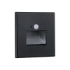 Paulmann Væglamper|Spotlights>LED-sensor-vægindbygningslampe Edge Quadro sort 8 cm