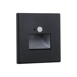 Paulmann Væglamper|Spotlights>LED-sensor-vægindbygningslampe Edge Quadro sort 8 cm