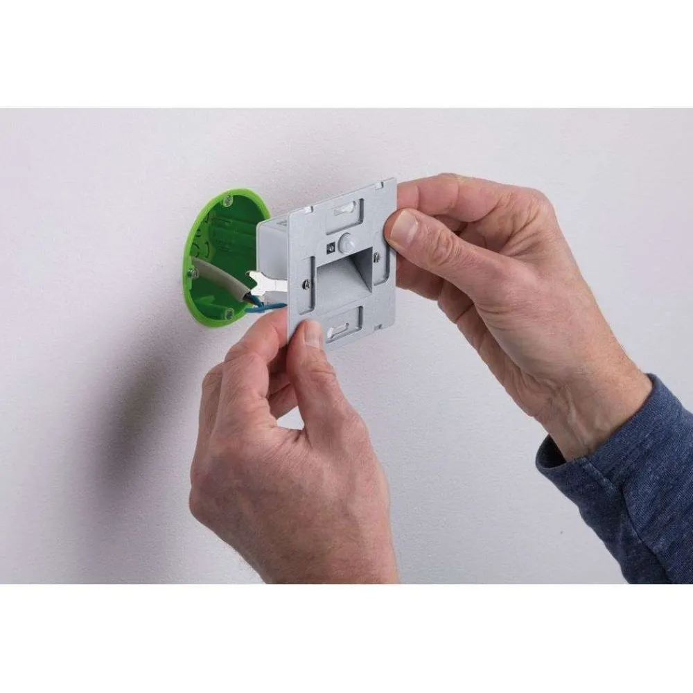 Paulmann Væglamper|Spotlights>LED-sensor-vægindbygningslampe Edge Quadro sort 8 cm