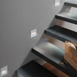 Paulmann Væglamper|Spotlights>LED-sensor-vægindbygningslampe Edge Quadro, hvid 8x8 cm