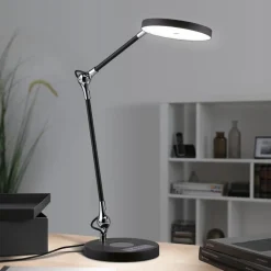Paulmann Arbejdsrum/Kontor>LED-skrivebordslampe Numis, sort, dæmpbar, CCT